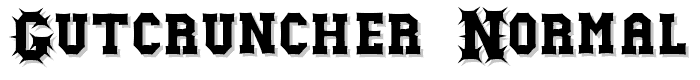 Gutcruncher Normal font